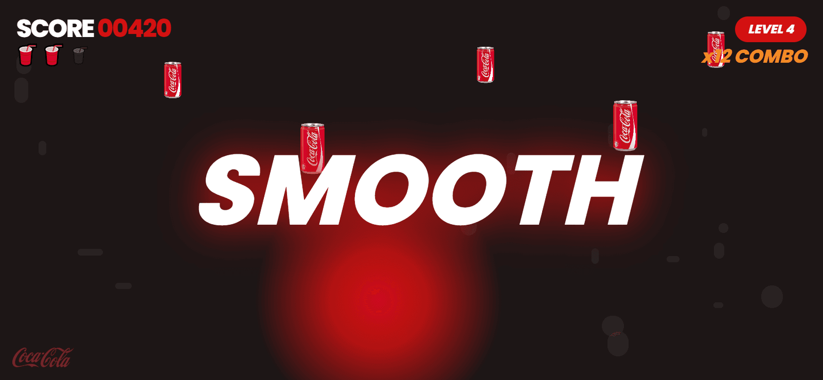 Coke Rush gameplay screen