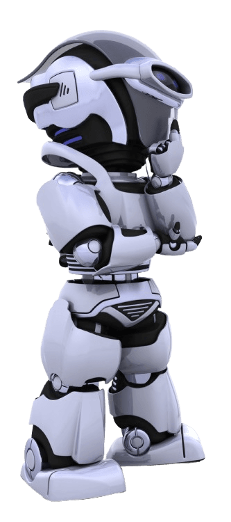 Futuristic robot figure